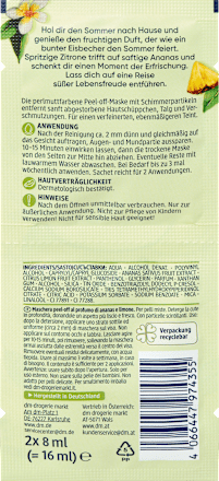 Gesichtsmaske Peel-Off Lemon Lover (2x8ml), 16 ml