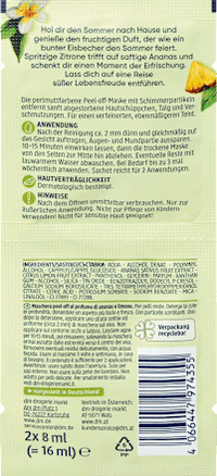 Gesichtsmaske Peel-Off Lemon Lover (2x8ml), 16 ml