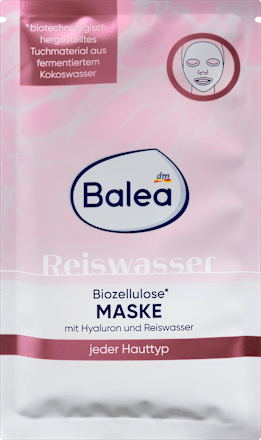 Balea Gesichtsmaske Reiswasser Biozellulose, 1 St