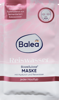 Balea Gesichtsmaske Reiswasser Biozellulose, 1 St