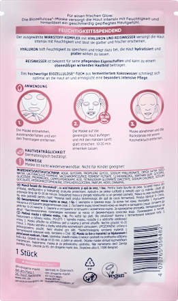 Balea Gesichtsmaske Reiswasser Biozellulose, 1 St