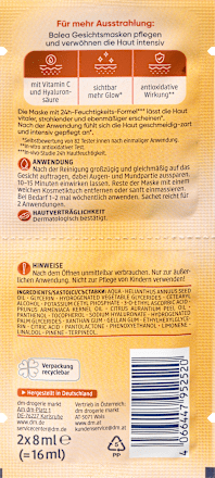Gesichtsmaske Vitamin C, 16 ml