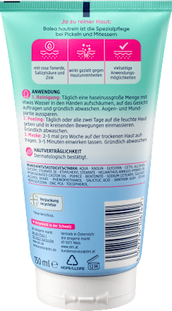 Gesichtsreinigung, Peeling & Maske 3in1 hautrein, 150 ml
