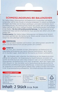 Hallux Valgus Zehenspreizer mit Ballenschutz, 2 St