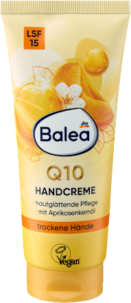 Handcreme Q10 mit Aprikosenöl und LSF15, 100 ml