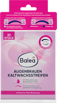 Koude waxstrips wenkbrauwen, 20 stuks