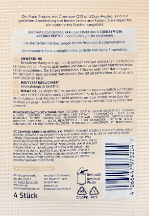 Lifting-Patches Face Stripes Elastic (2 Paar), 4 St
