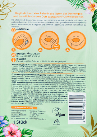 Lippenmaske Hydrogel orange, Jungle Whisper, 1 St