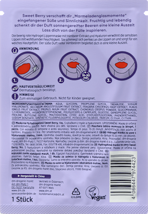 Lippenmaske Hydrogel Sweet Berry, 1 St