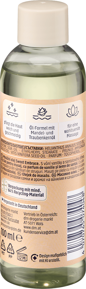 Balea Massageöl Sweet Embrace, 100 ml