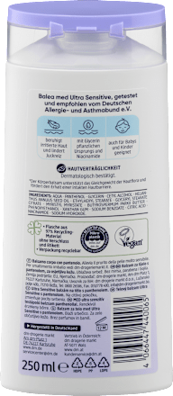 Bodybalsam Ultra Sensitive Panthenol, 250 ml