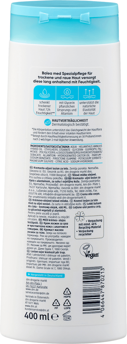 Balea med Bodylotion Creme-Öl, 400 ml