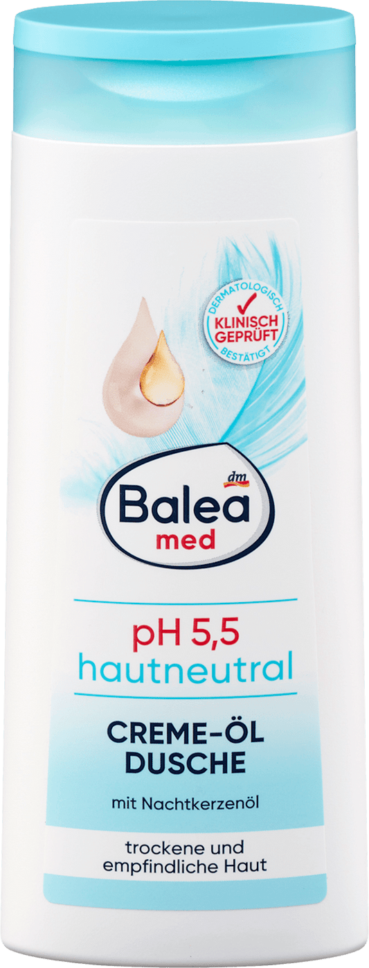 Balea med Gel douche pH 5,5 Douche crème-huile neutre pour la peau, 300 ml