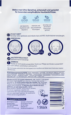 Tuchmaske Panthenol Ultra Sensitive, 1 St