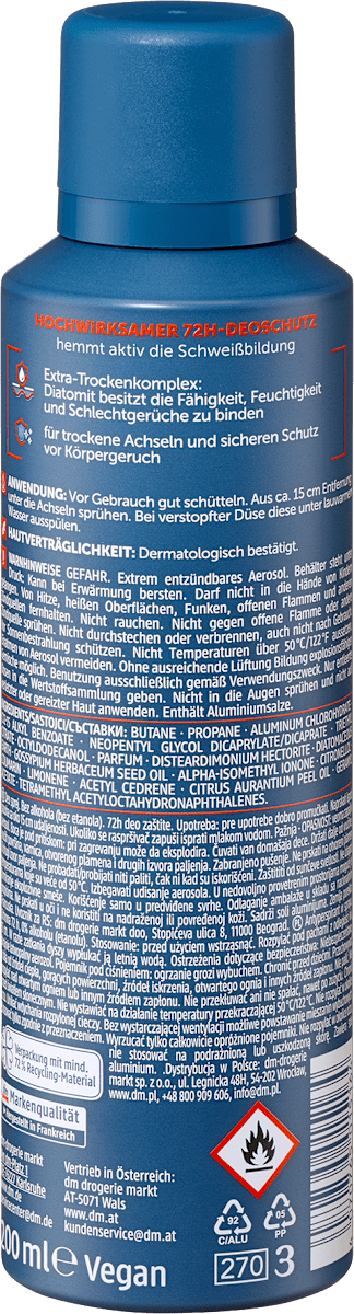 Balea MEN Antitranspirant Deospray Extra Dry, 200 ml