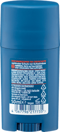 Antitranspirant Deodorant Stick Extra Droog, 50 ml