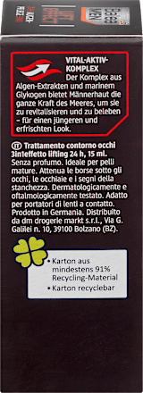 Augencreme Lift Effect 24h 3in1, 15 ml Balea MEN