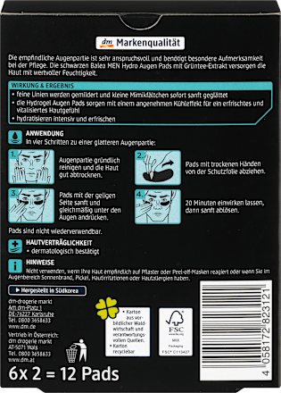 Hydro oogpads (6 paar), 12 stuks