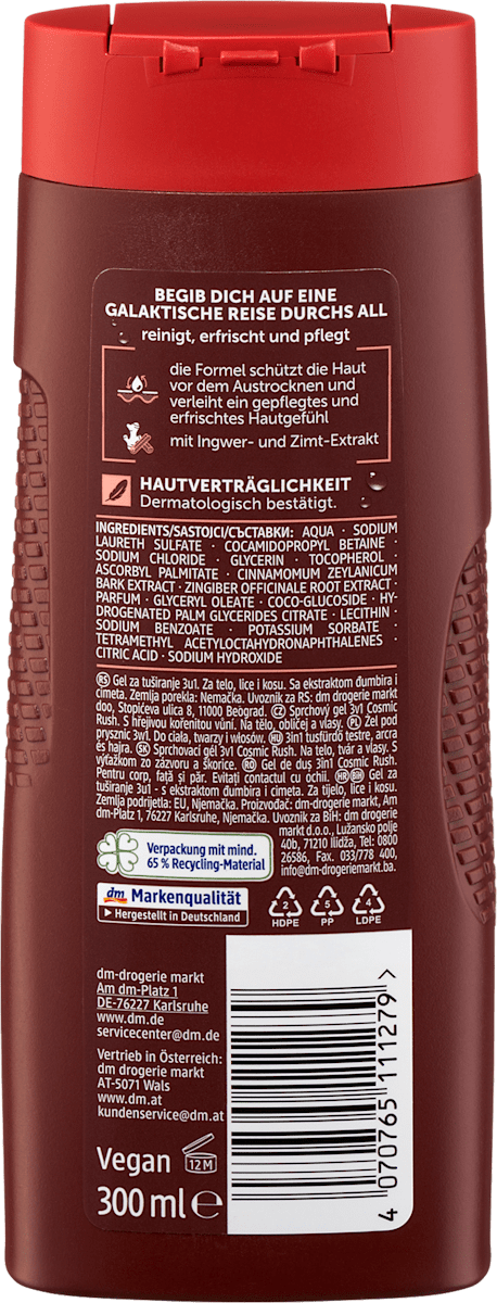 Balea MEN Duschgel Cosmic Rush 3in1, 300 ml