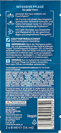 Gesichtsmaske Creme-Gel Hydro (2x8 ml), 16 ml