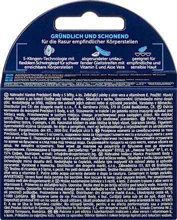 Rasierklingen, precision5 Body, 4 St