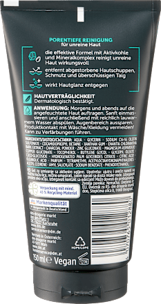 Waschgel Clear up Active Carbon, 150 ml