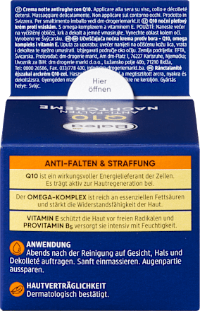 Nachtcreme Anti-Falten Q10, 50 ml