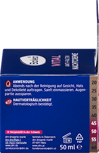 Nachtcreme Anti Falten Vital regenerierend, 50 ml