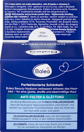 Nachtcreme Beauty Hyaluron, 50 ml