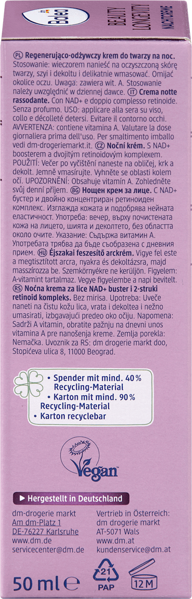 Balea Nachtcreme Beauty Longevity, 50 ml
