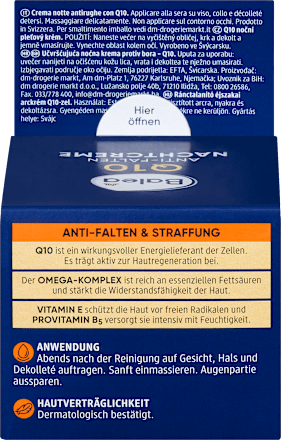 Nachtcreme Q10 Anti Falten, 50 ml