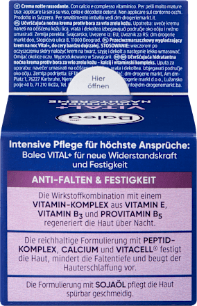 Nachtcreme Vital+, 50 ml