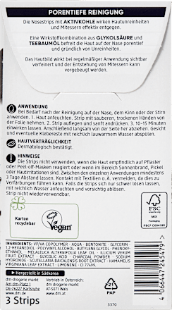 Neusstrips met actieve kool, 3 stuks