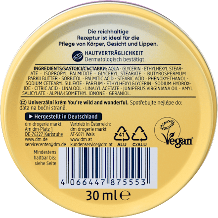 Verzorgingscrème Je bent wild en geweldig, 30 ml