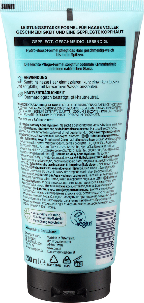 Balea PROFESSIONAL Conditioner Aqua Hyaluron, 200 ml