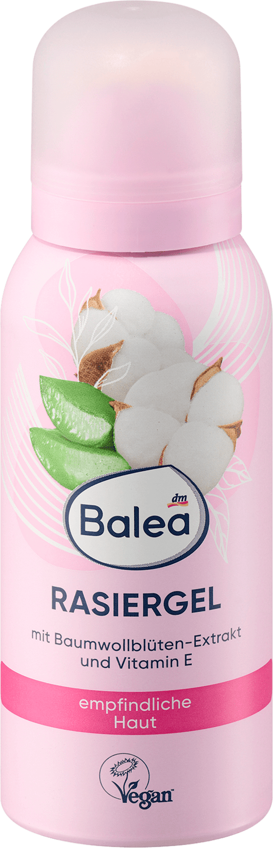 Gel à raser Balea Pure Cotton, format voyage, 75 ml