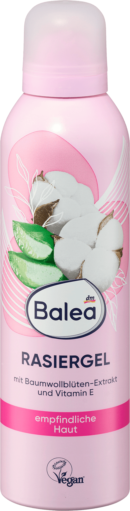 Gel à raser Balea Pure Cotton, 200 ml