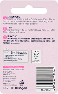 Purity scheermesjes, 10 stuks