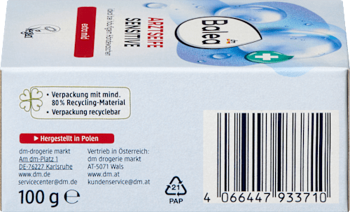 Seifenstück, Arztseife sensitive, 100 g
