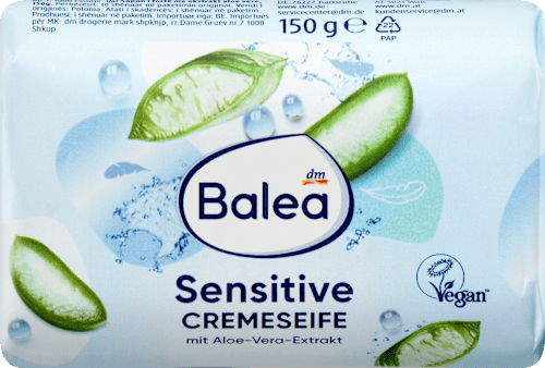 Seifenstück, Cremeseife sensitive, 150 g