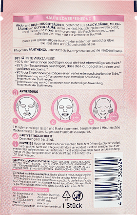 Sheetmasker AHA &amp; BHA, 1 stuk