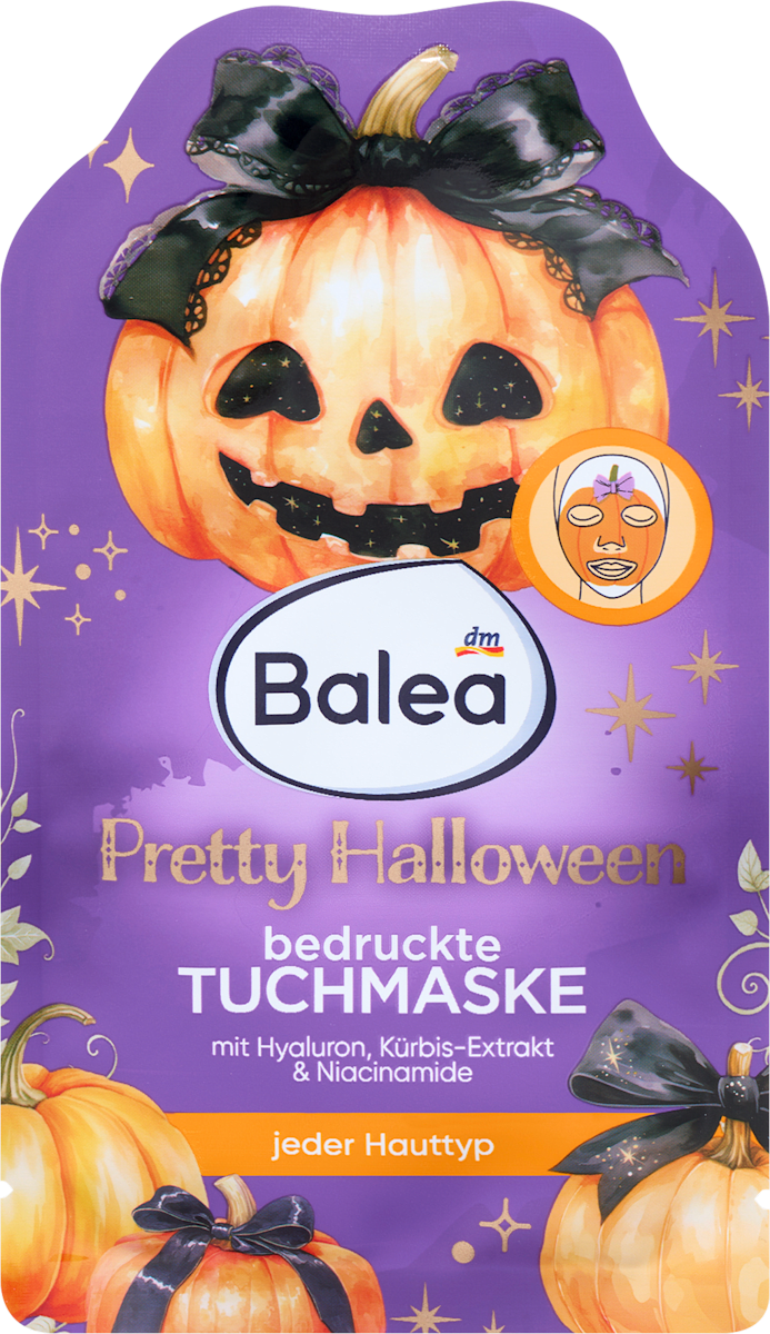 Balea Tuchmaske bedruckt Pretty Halloween, 1 St
