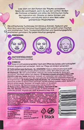 Big Dreams sheetmasker, 1 stuk