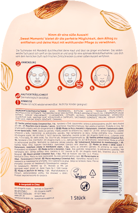 Kaneelbroodjes sheetmasker, 1 stuk