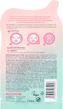 Tuchmaske Coconut Lime, 1 St