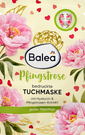 Pioenroos sheetmasker, 1 stuk