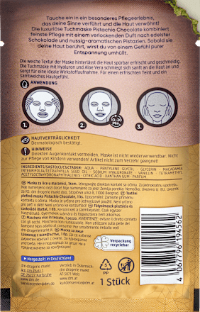 Sheetmasker Pistache Chocolade, 1 st