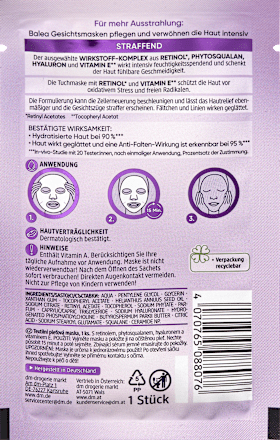 Tuchmaske Retinol, 1 St