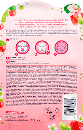 Tuchmaske Strawberry Matcha, 1 St