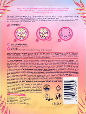 Tropische Liefdesvruchten Sheetmasker, 1 st